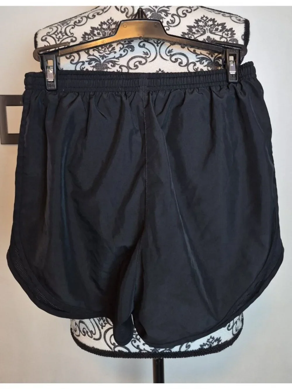 Nike Dri-FIT Womens Running Shorts Sz S Black Lined Drawstring Waist